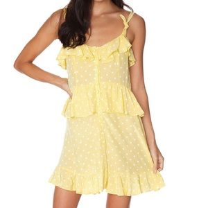 For Love and Lemons Limoncello Mini Dress XS